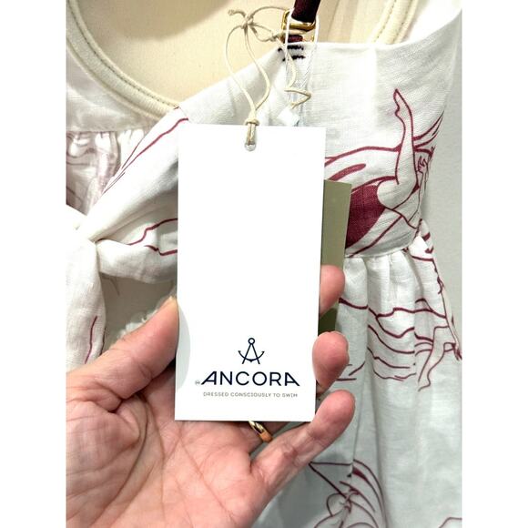 NWT Ancora Sleeveless Underwired The Highland Coast Maxi Dress White Women's L - Picture 3 of 5